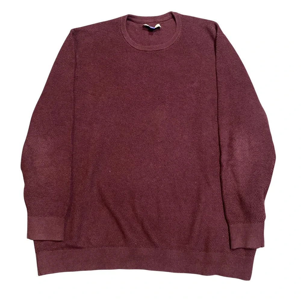 Artefact Crewneck Sweater Waffle Knit Men 2XL MGS10070 Burgundy Heather